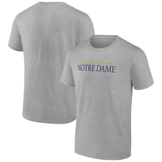 Men's Heather Gray Notre Dame Fighting Irish University T-Shirt