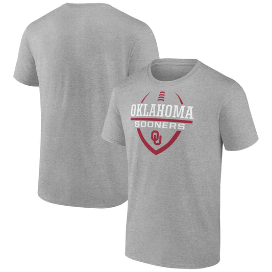 Men's Heather Gray Oklahoma Sooners Football Fan T-Shirt