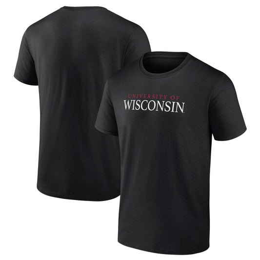 Men's Black Wisconsin Badgers University T-Shirt