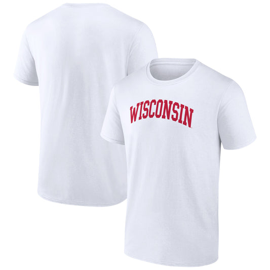 Men's White Wisconsin Badgers Arch College T-Shirt