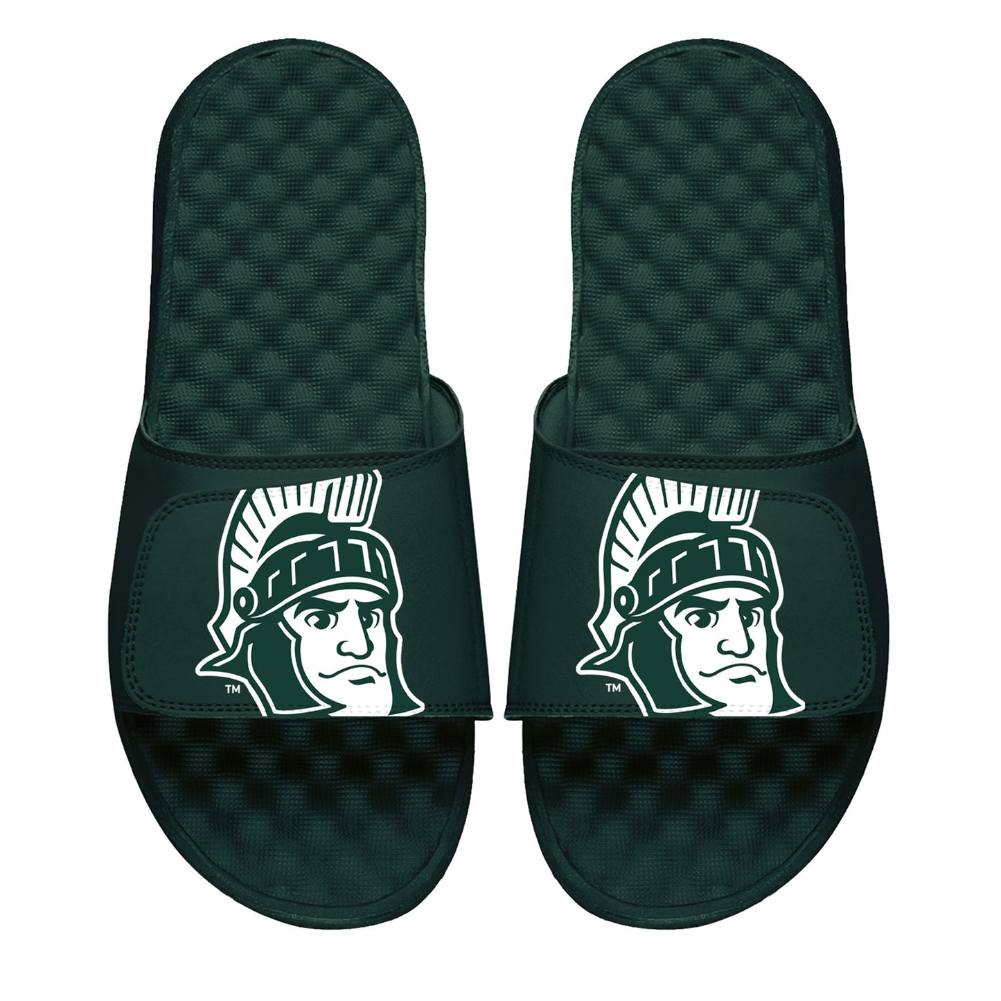Men's ISlide Green Michigan State Spartans Mascot Slide Sandals