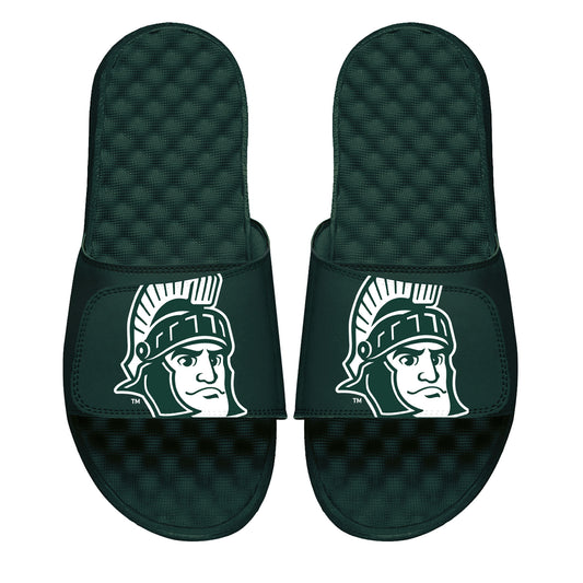 Men's ISlide Green Michigan State Spartans Mascot Slide Sandals