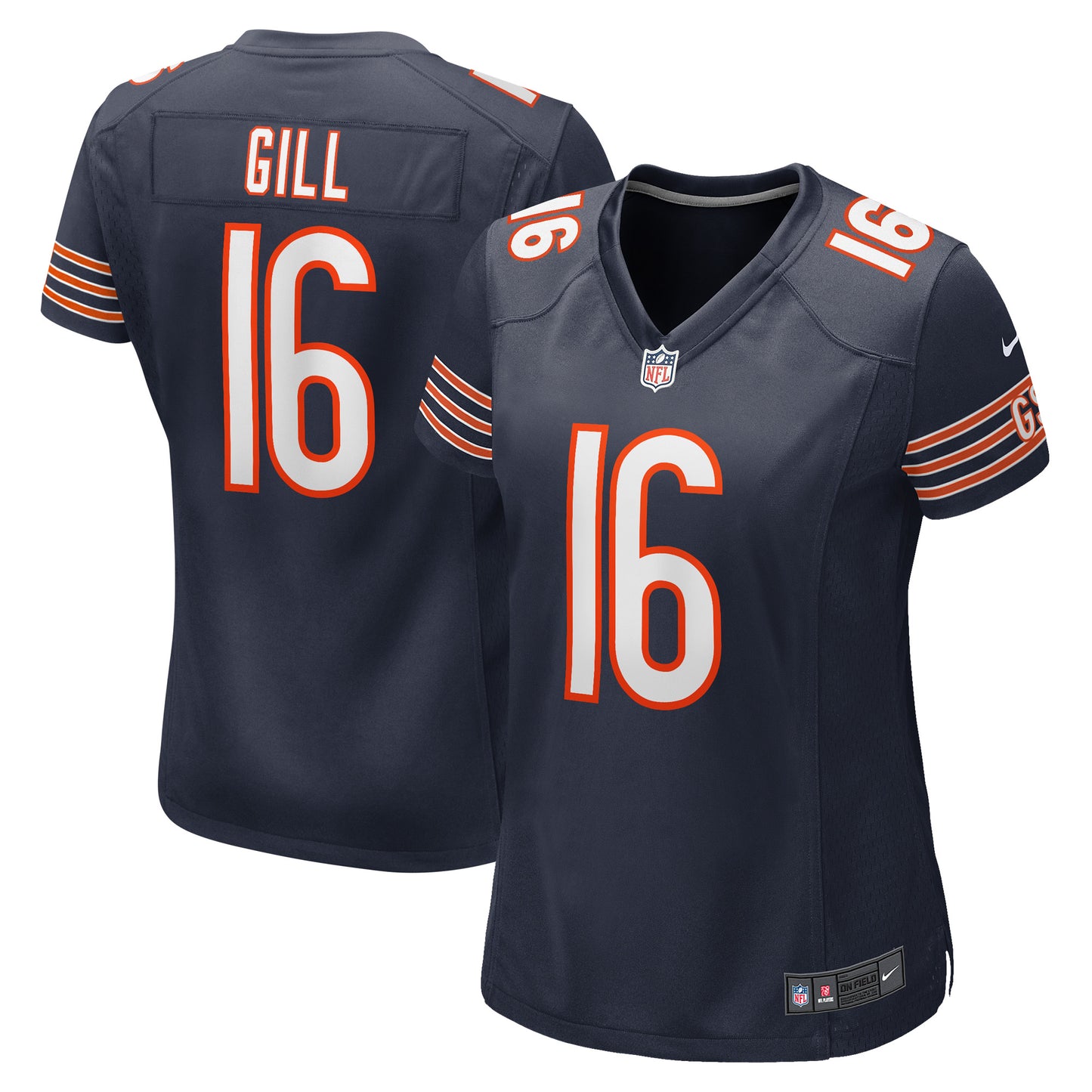 Women's Nike Trenton Gill Navy Chicago Bears Game Player Jersey