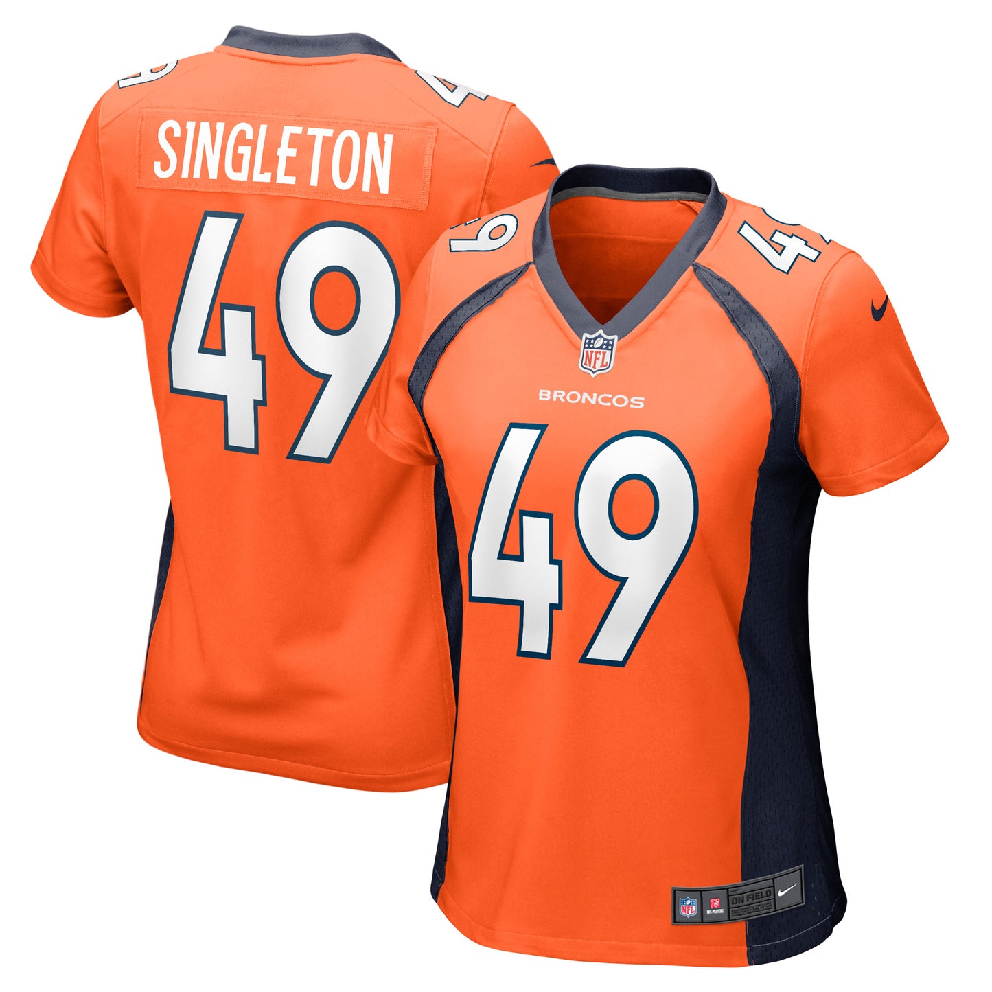 Women's Nike Alex Singleton Orange Denver Broncos Game Player Jersey