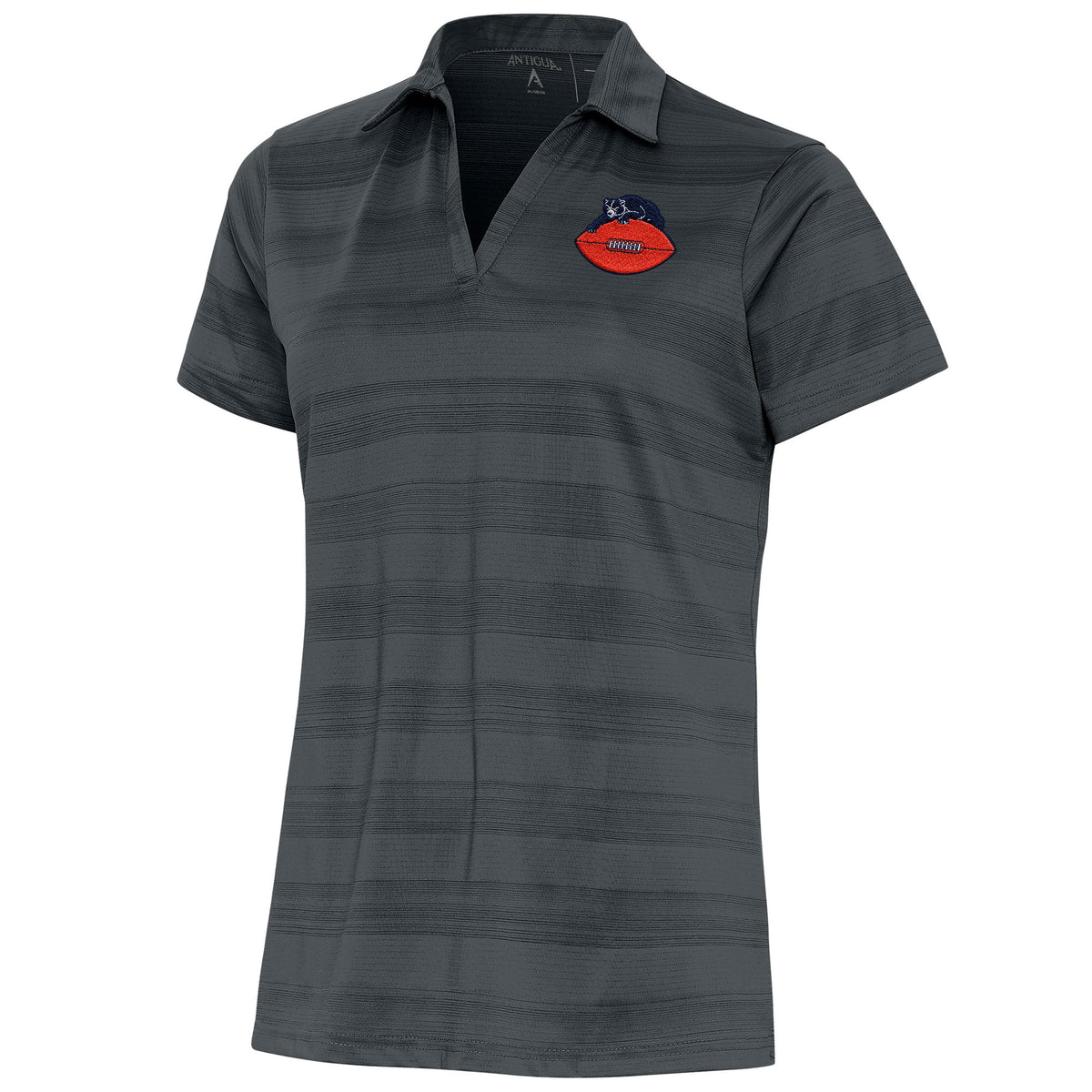 Women's Antigua Charcoal Chicago Bears Throwback Logo Compass Polo