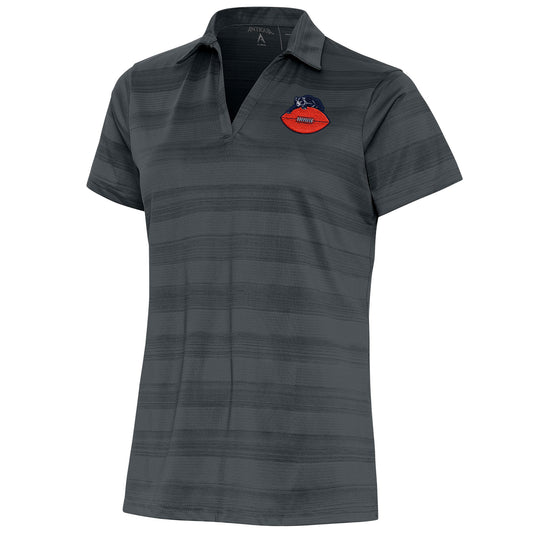 Women's Antigua Charcoal Chicago Bears Throwback Logo Compass Polo