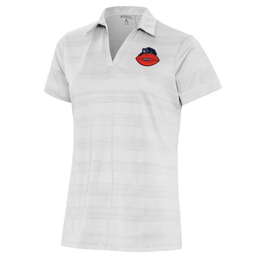 Women's Antigua White Chicago Bears Throwback Logo Compass Polo