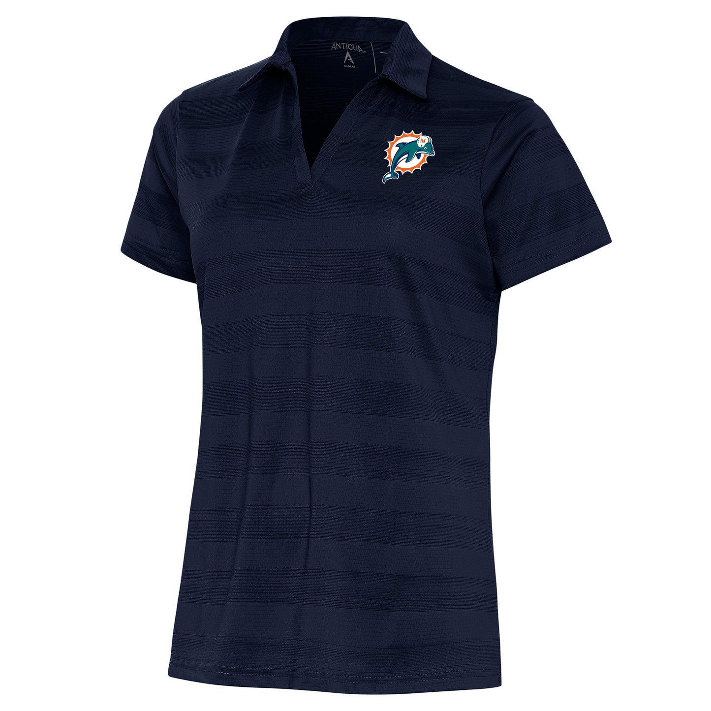 Women's Antigua Navy Miami Dolphins Throwback Logo Compass Polo