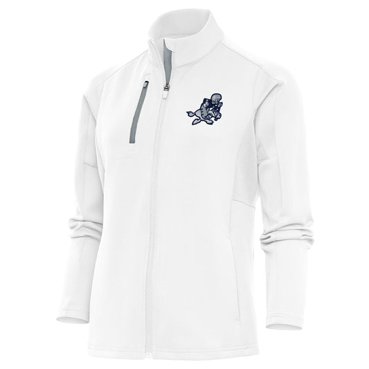 Women's Antigua White Dallas Cowboys Throwback Logo Generation Full-Zip Jacket