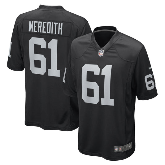 Men's Nike Jordan Meredith Black Las Vegas Raiders Game Player Jersey