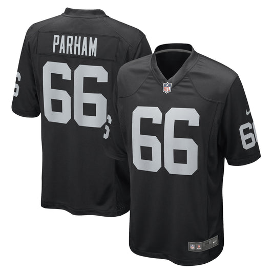 Men's Nike Dylan Parham Black Las Vegas Raiders Game Player Jersey