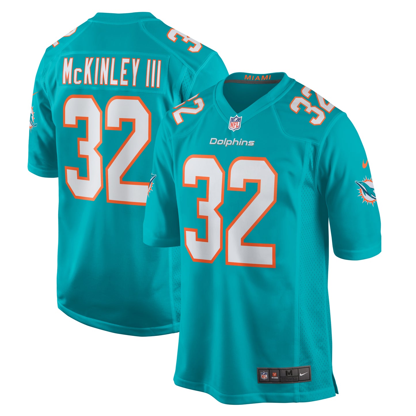 Men's Nike Verone McKinley III Aqua Miami Dolphins Game Player Jersey