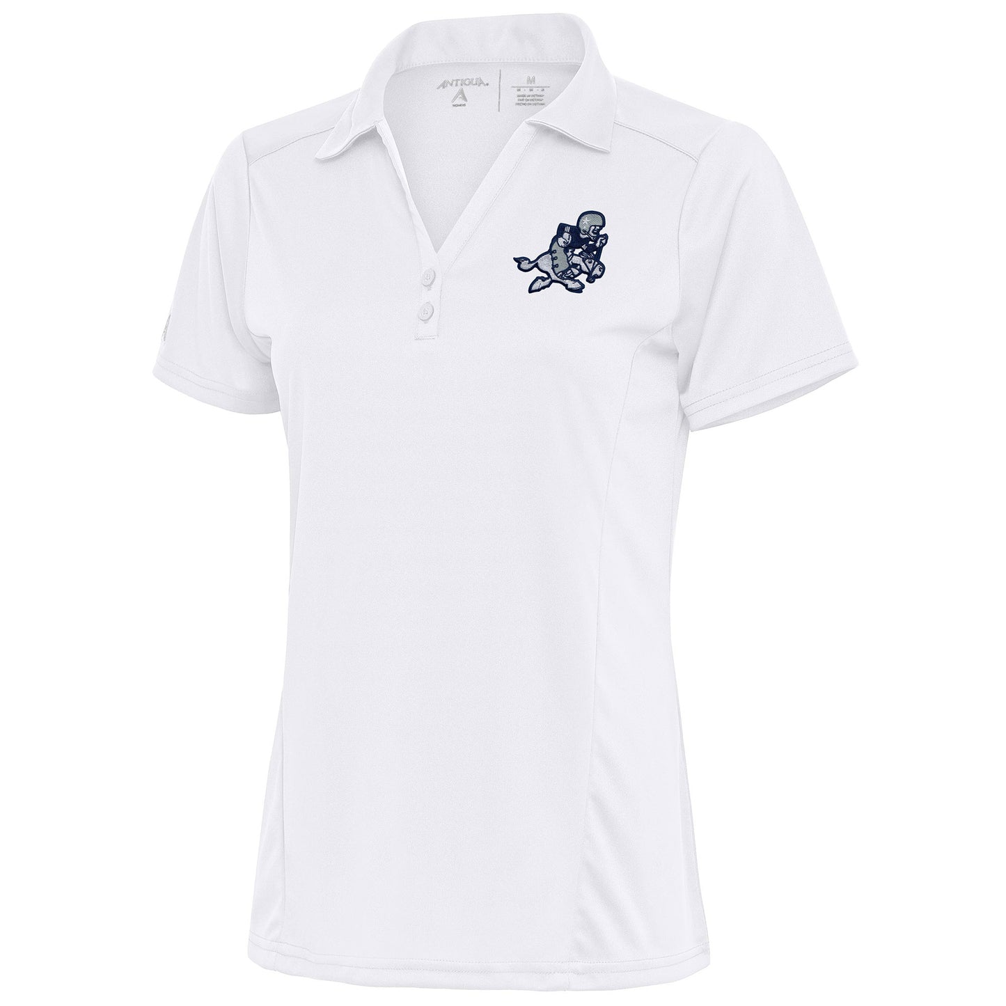 Women's Antigua White Dallas Cowboys Throwback Logo Tribute Polo