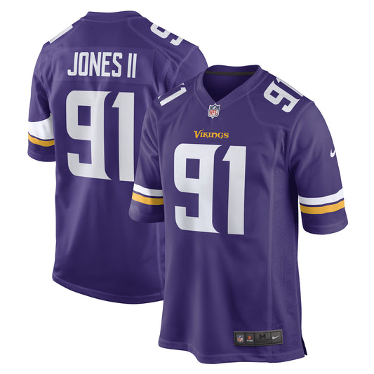 Men's Nike Patrick Jones II Purple Minnesota Vikings Team Game Player Jersey