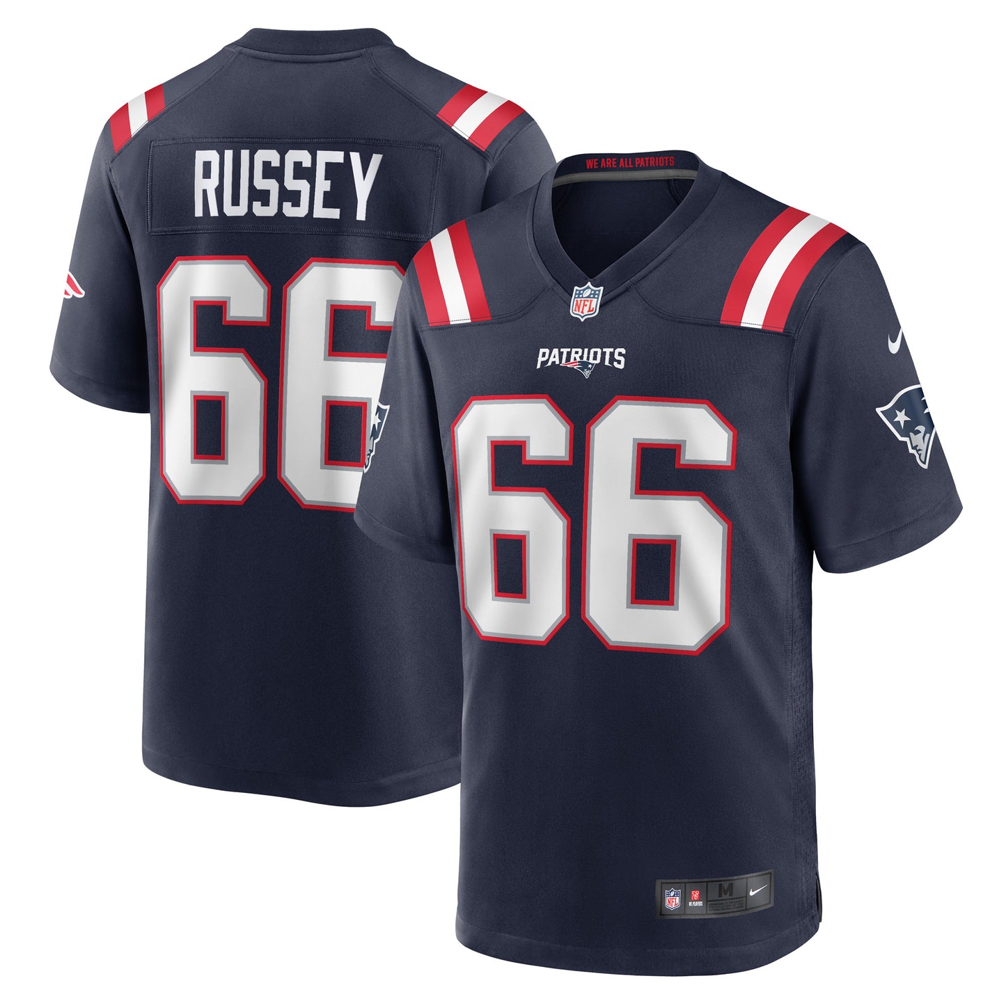 Men's Nike Kody Russey Navy New England Patriots Game Player Jersey