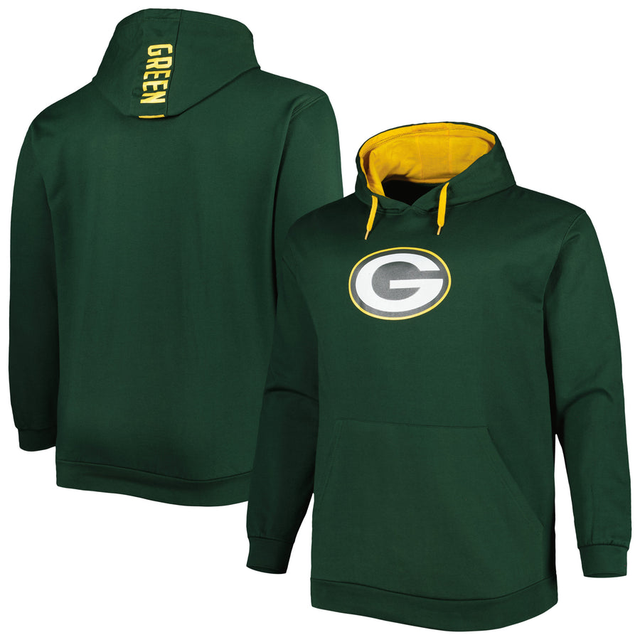 Men's Green Green Bay Packers Big & Tall Logo Pullover Hoodie