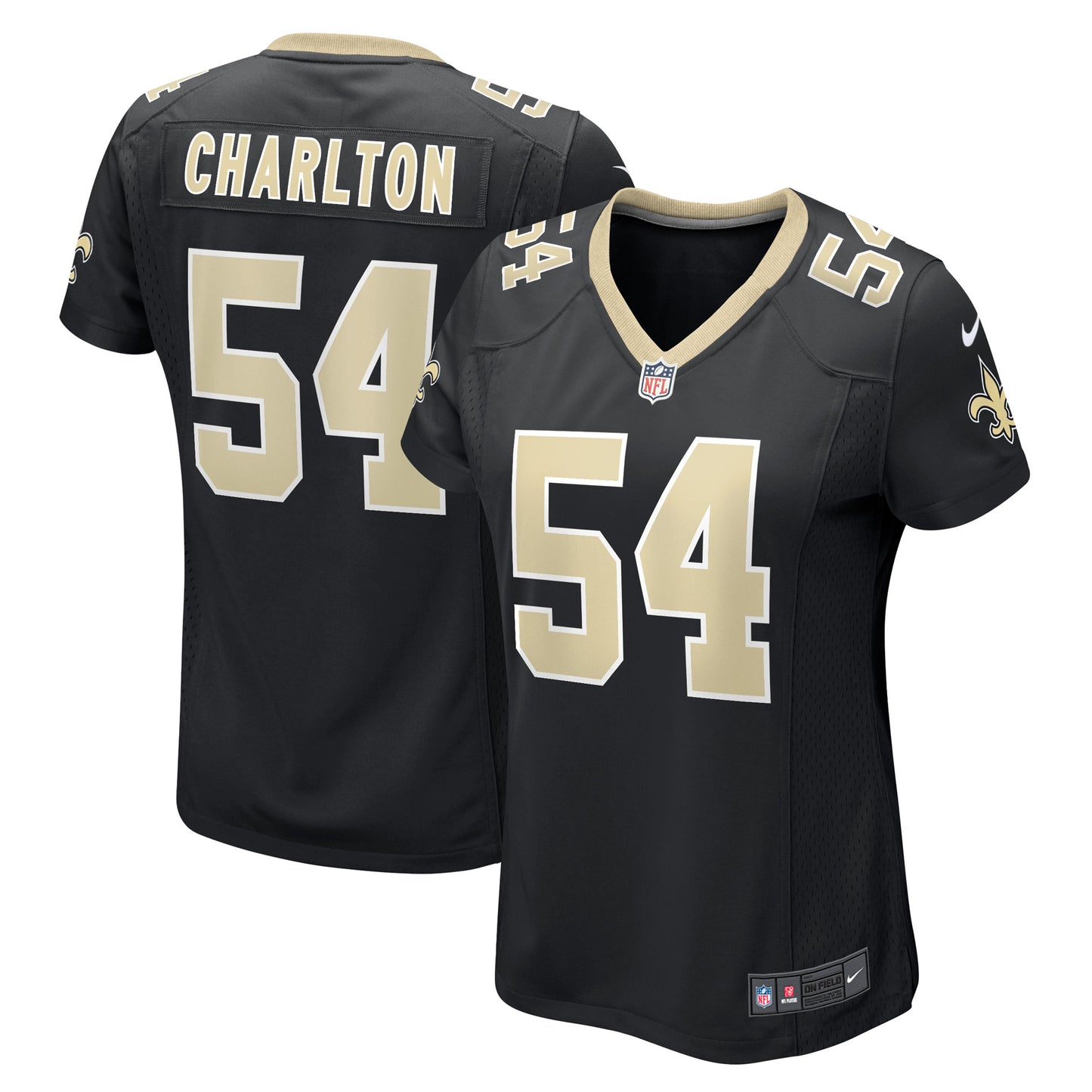 Women's Nike Taco Charlton Black New Orleans Saints Game Player Jersey