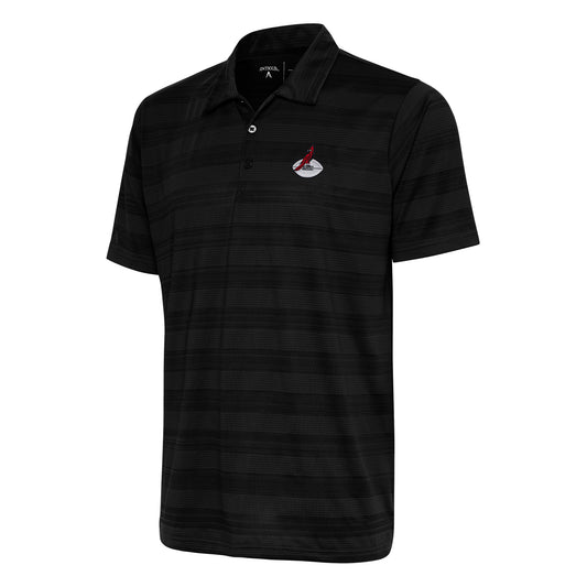 Men's Antigua Black Arizona Cardinals Team Logo Throwback Compass Polo