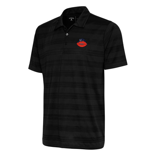 Men's Antigua Black Chicago Bears Team Logo Throwback Compass Polo