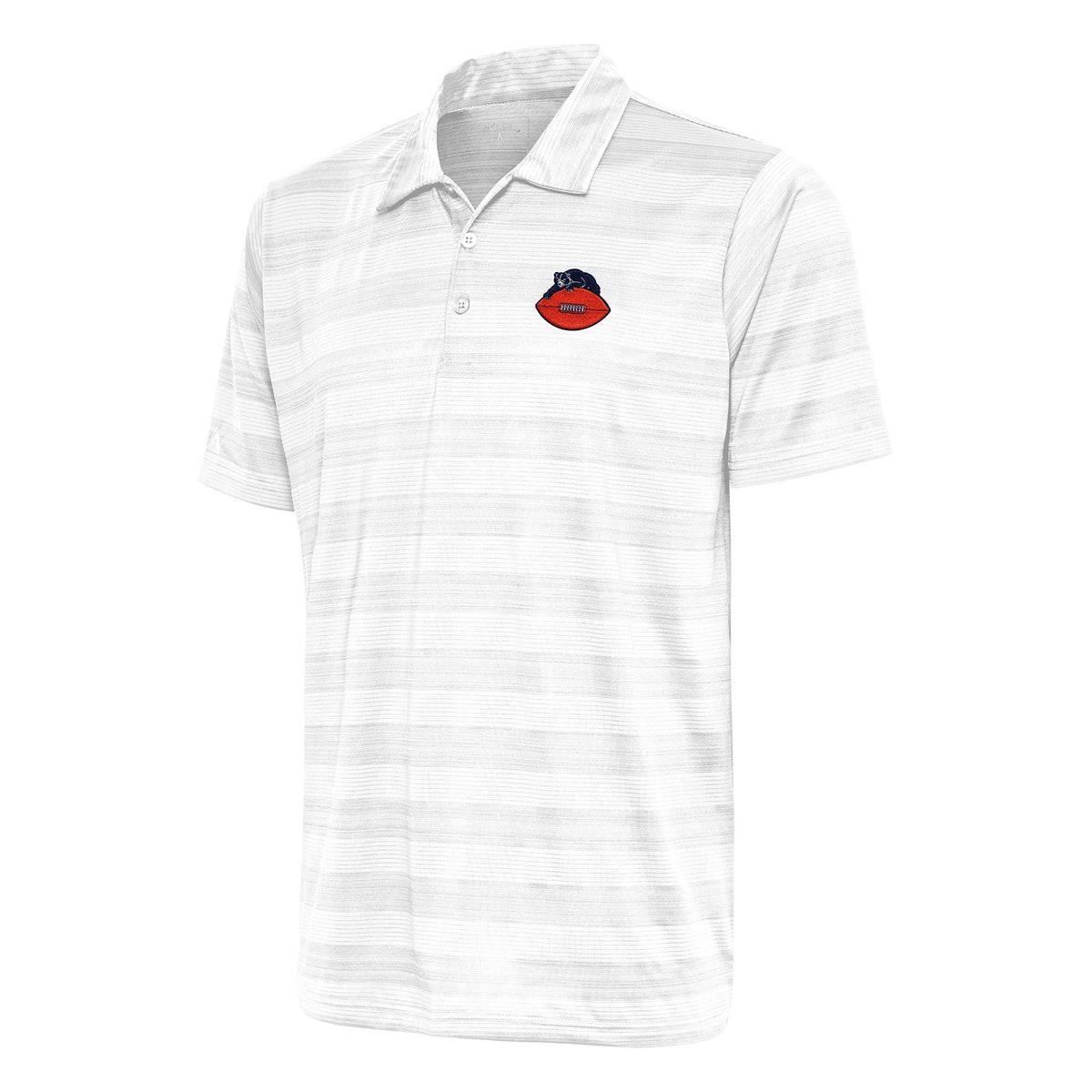 Men's Antigua White Chicago Bears Team Logo Throwback Compass Polo