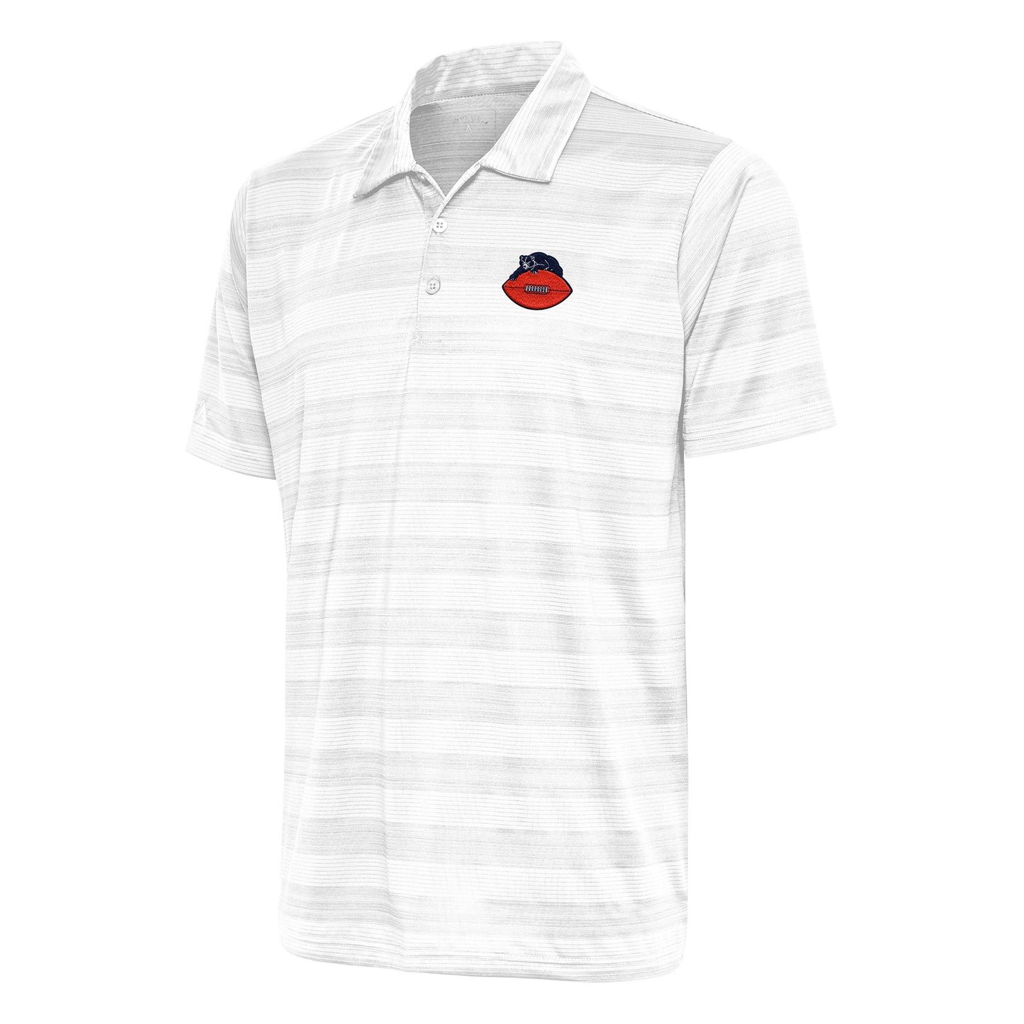 Men's Antigua White Chicago Bears Team Logo Throwback Compass Polo