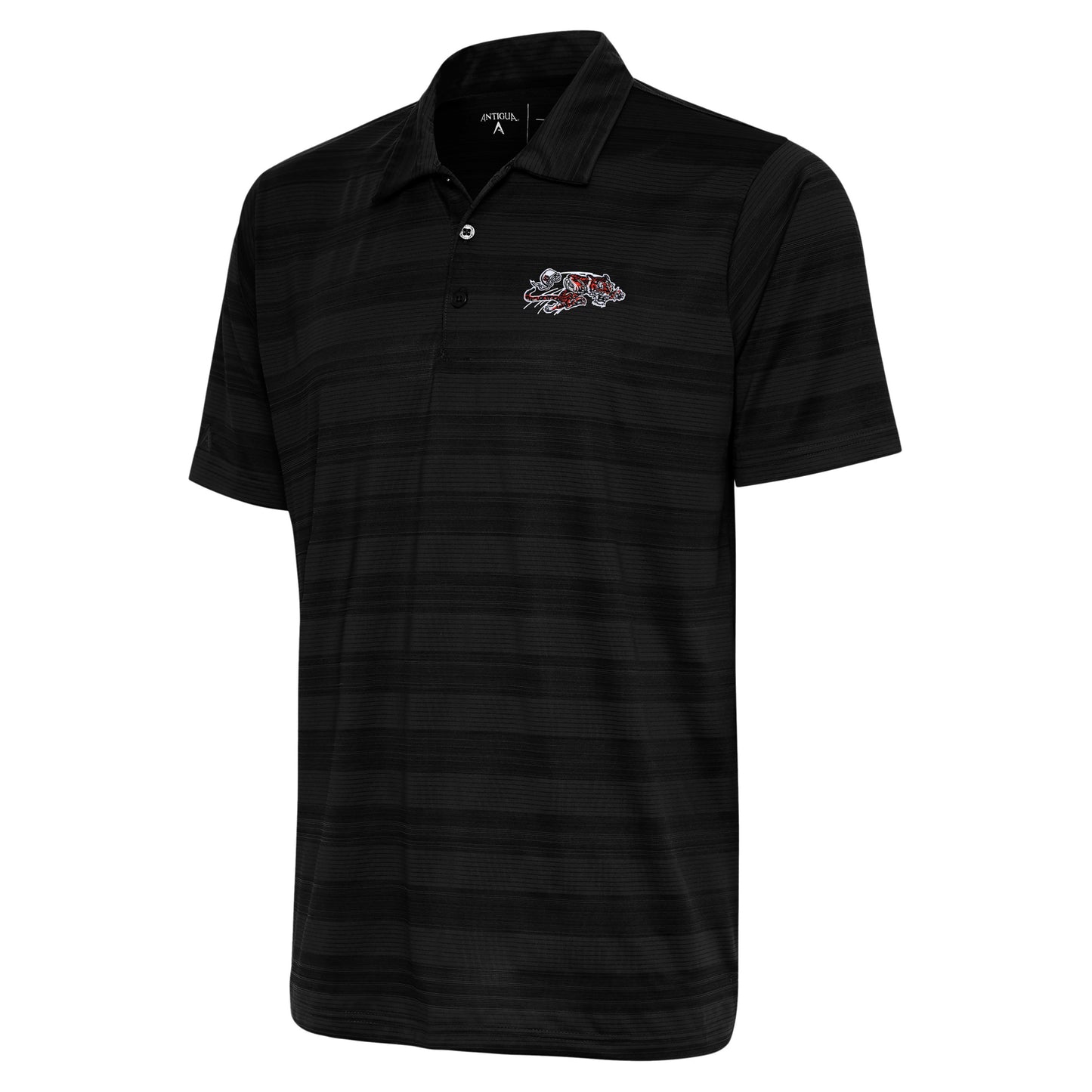 Men's Antigua Black Cincinnati Bengals Team Logo Throwback Compass Polo