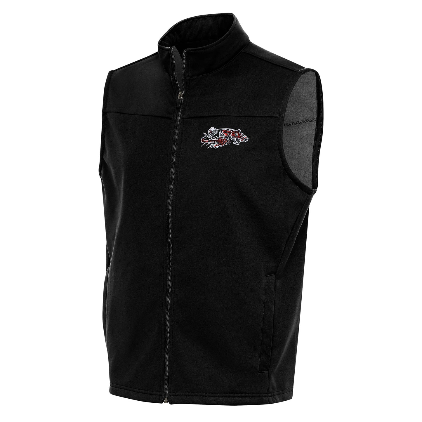 Men's Antigua Black Cincinnati Bengals Team Logo Throwback Links Golf Full-Zip Vest