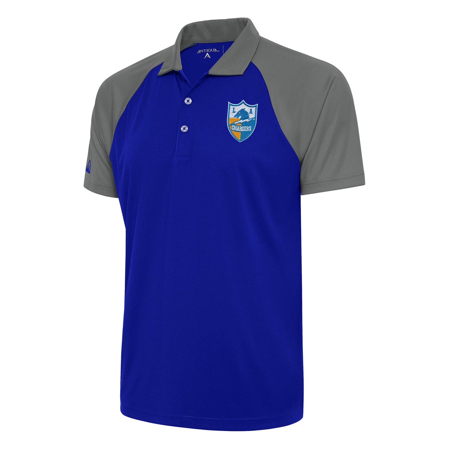 Men's Antigua Royal/ Los Angeles Chargers Team Logo Throwback Nova Polo