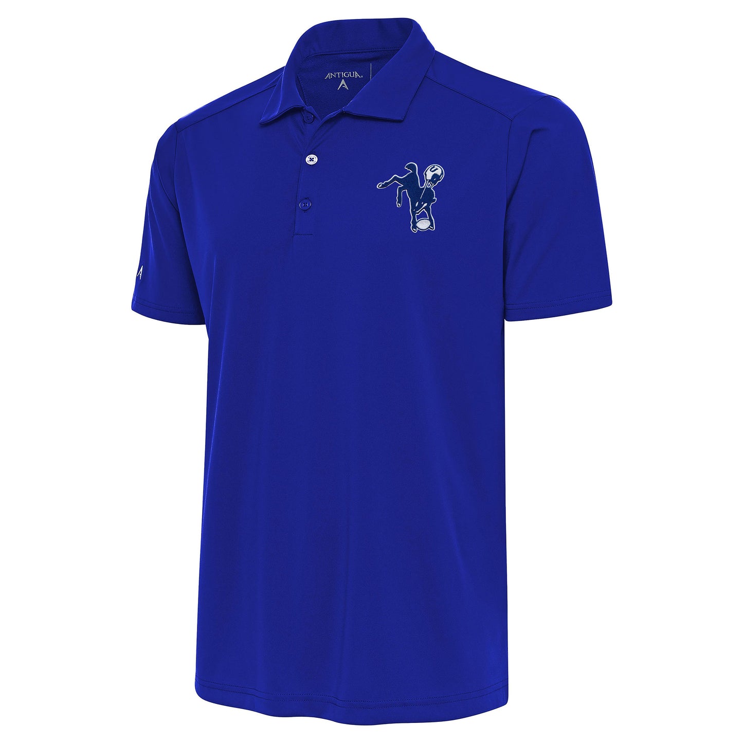 Men's Antigua Royal Indianapolis Colts Team Logo Throwback Big & Tall Tribute Polo