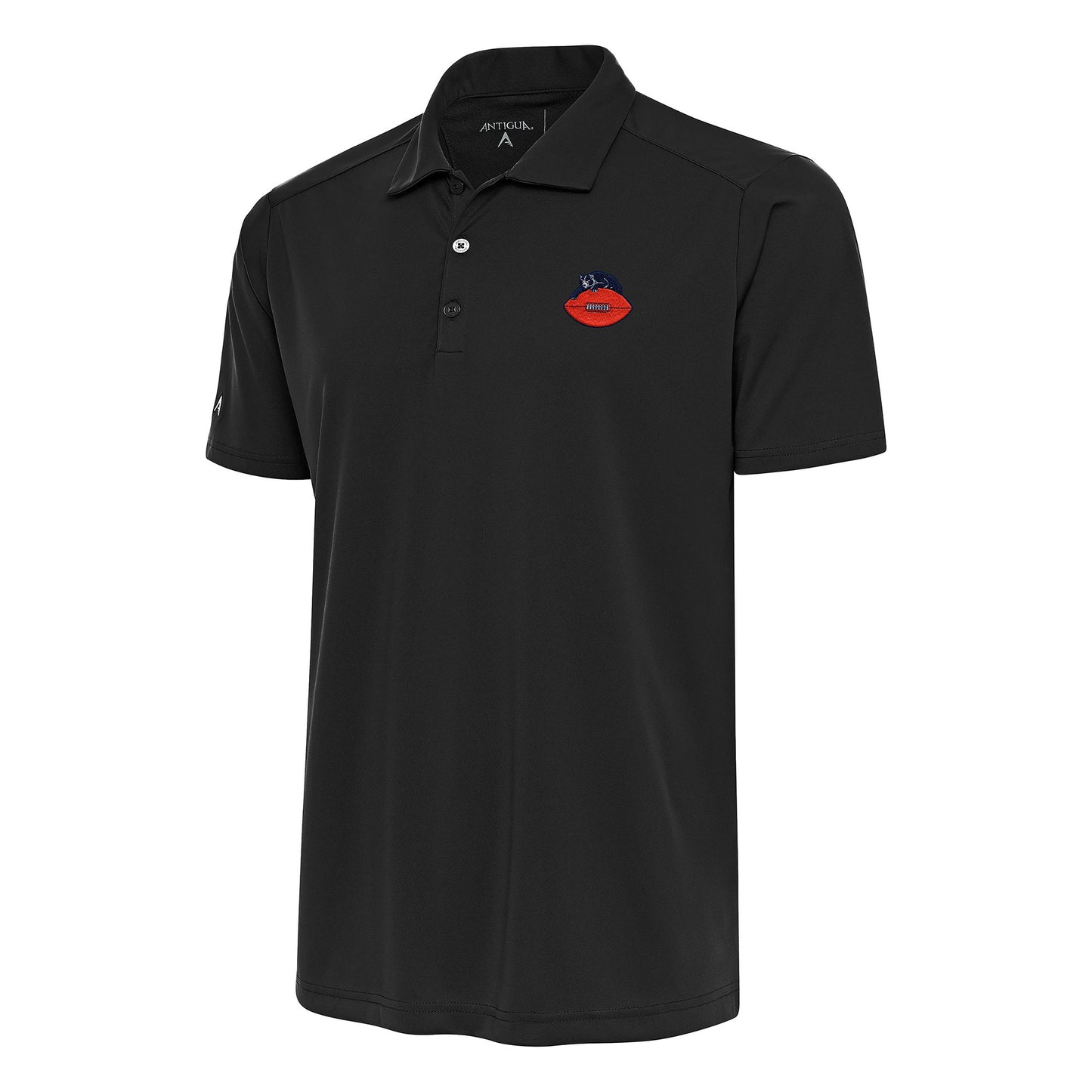 Men's Antigua Charcoal Chicago Bears Team Logo Throwback Tribute Polo
