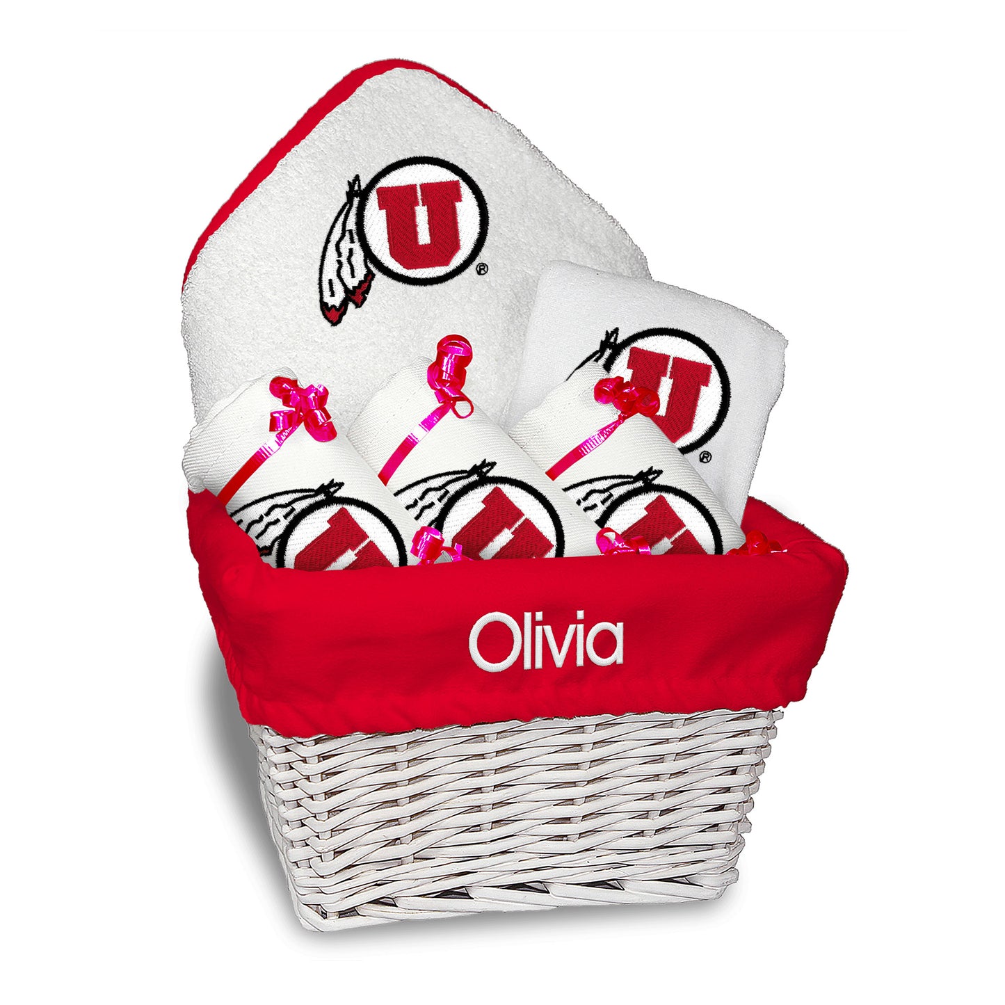 Infant Utah Utes Personalized Medium Basket