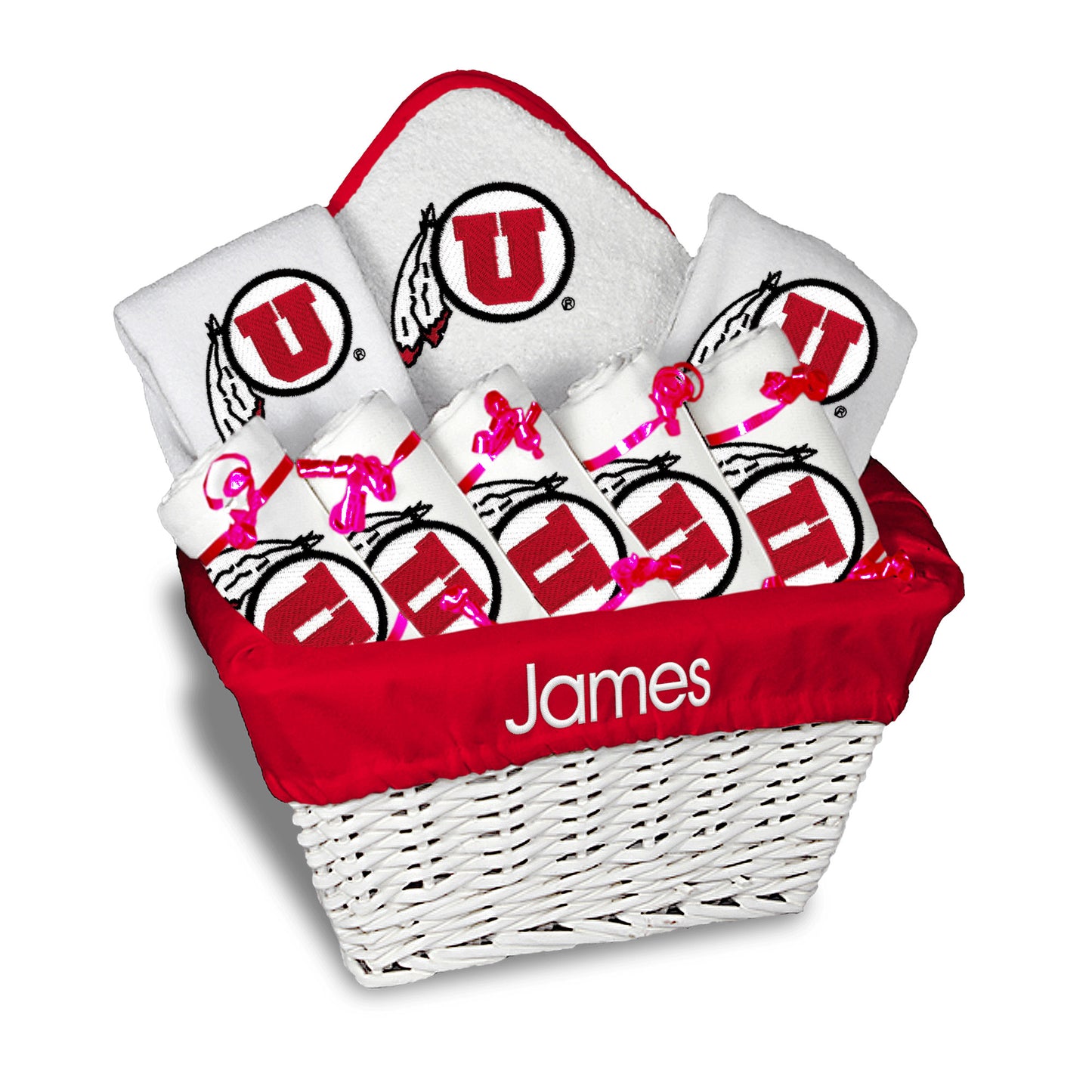 Infant Utah Utes Personalized Large Basket