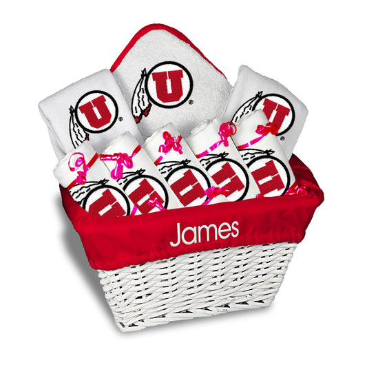 Infant Utah Utes Personalized Large Basket