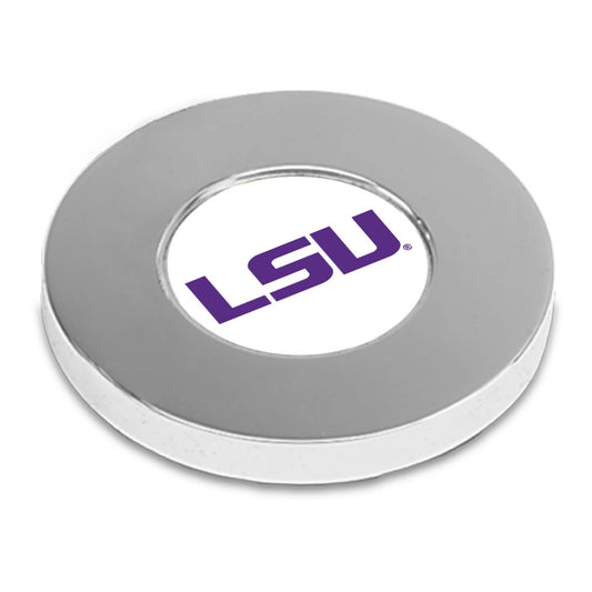 Silver LSU Tigers Team Logo Paperweight