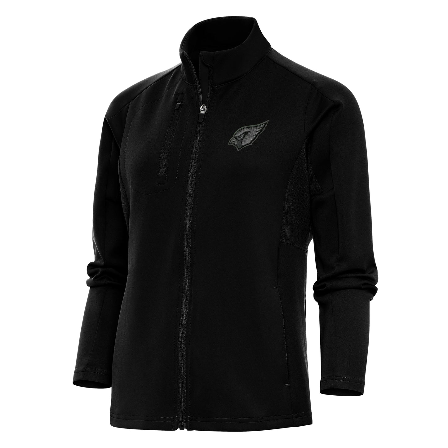 Women's Antigua Black Arizona Cardinals Tonal Logo Generation Full-Zip Jacket