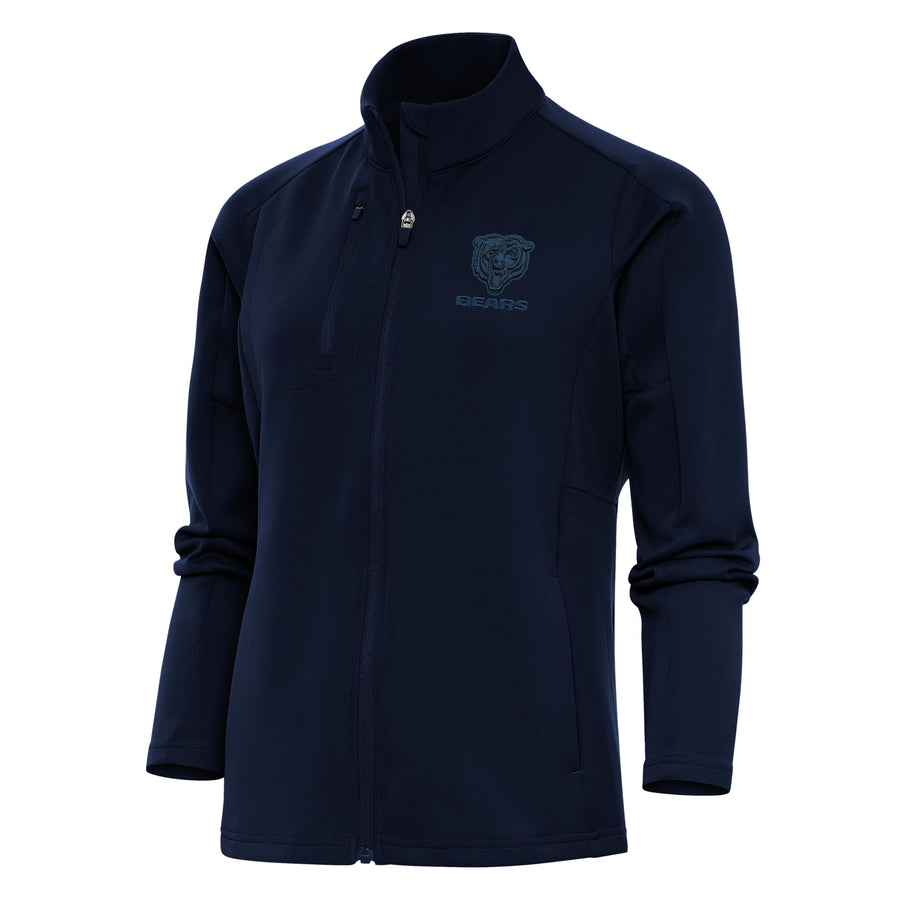Women's Antigua Navy Chicago Bears Tonal Logo Generation Full-Zip Jacket