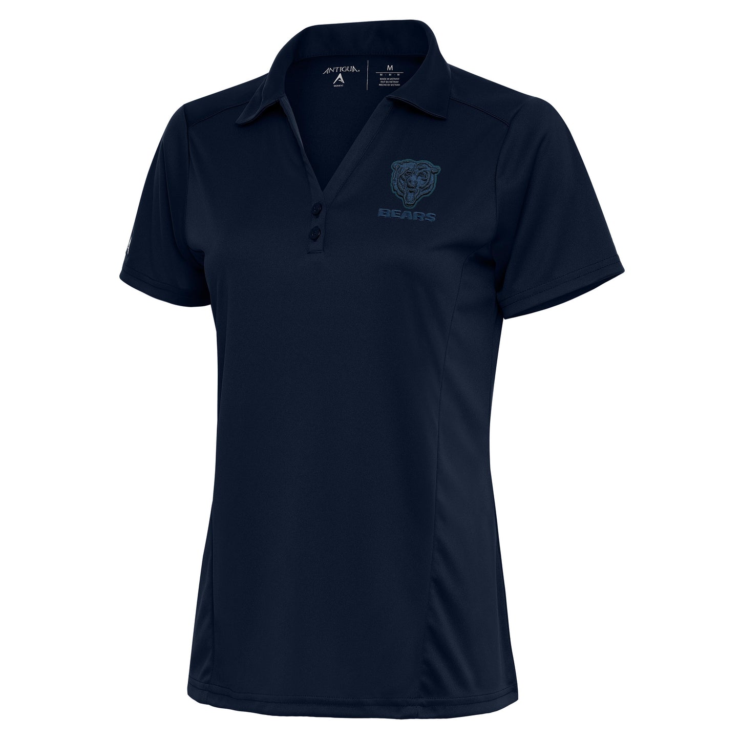 Women's Antigua Navy Chicago Bears Tonal Logo Tribute Polo