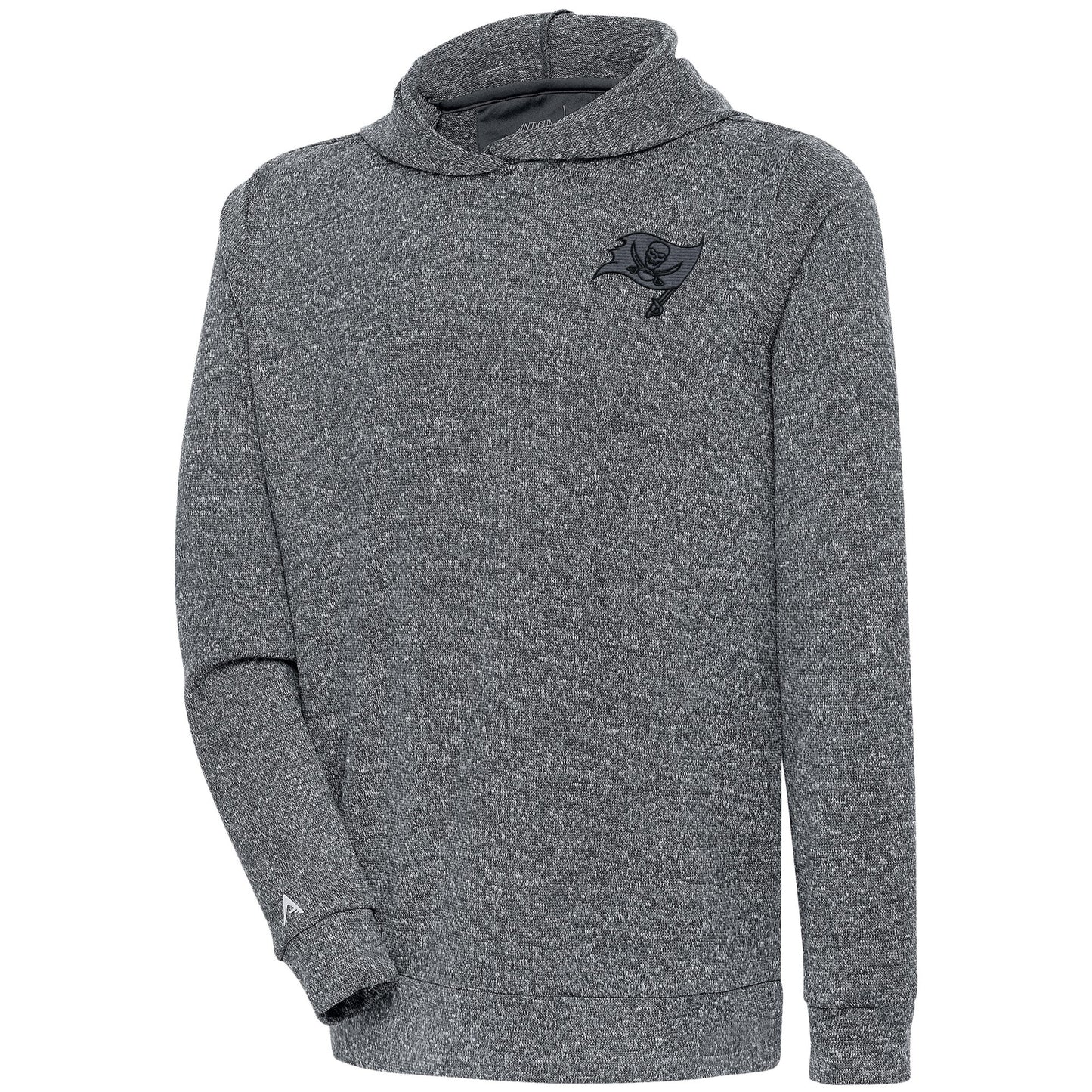 Men's Antigua Heather Charcoal Tampa Bay Buccaneers Tonal Logo Absolute Pullover Hoodie