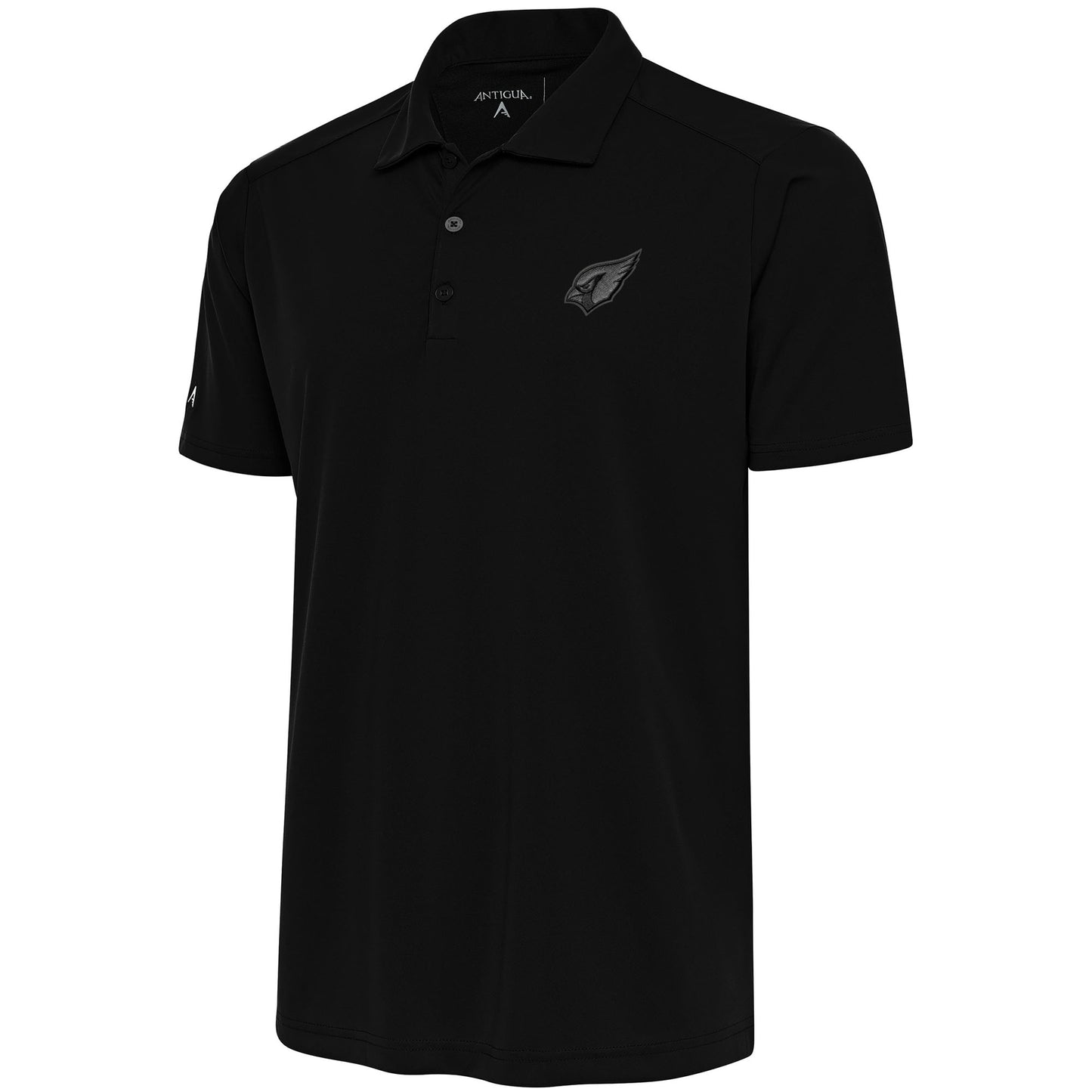 Men's Antigua Black Arizona Cardinals Tonal Logo Apex Polo