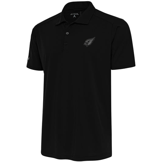 Men's Antigua Black Arizona Cardinals Tonal Logo Apex Polo