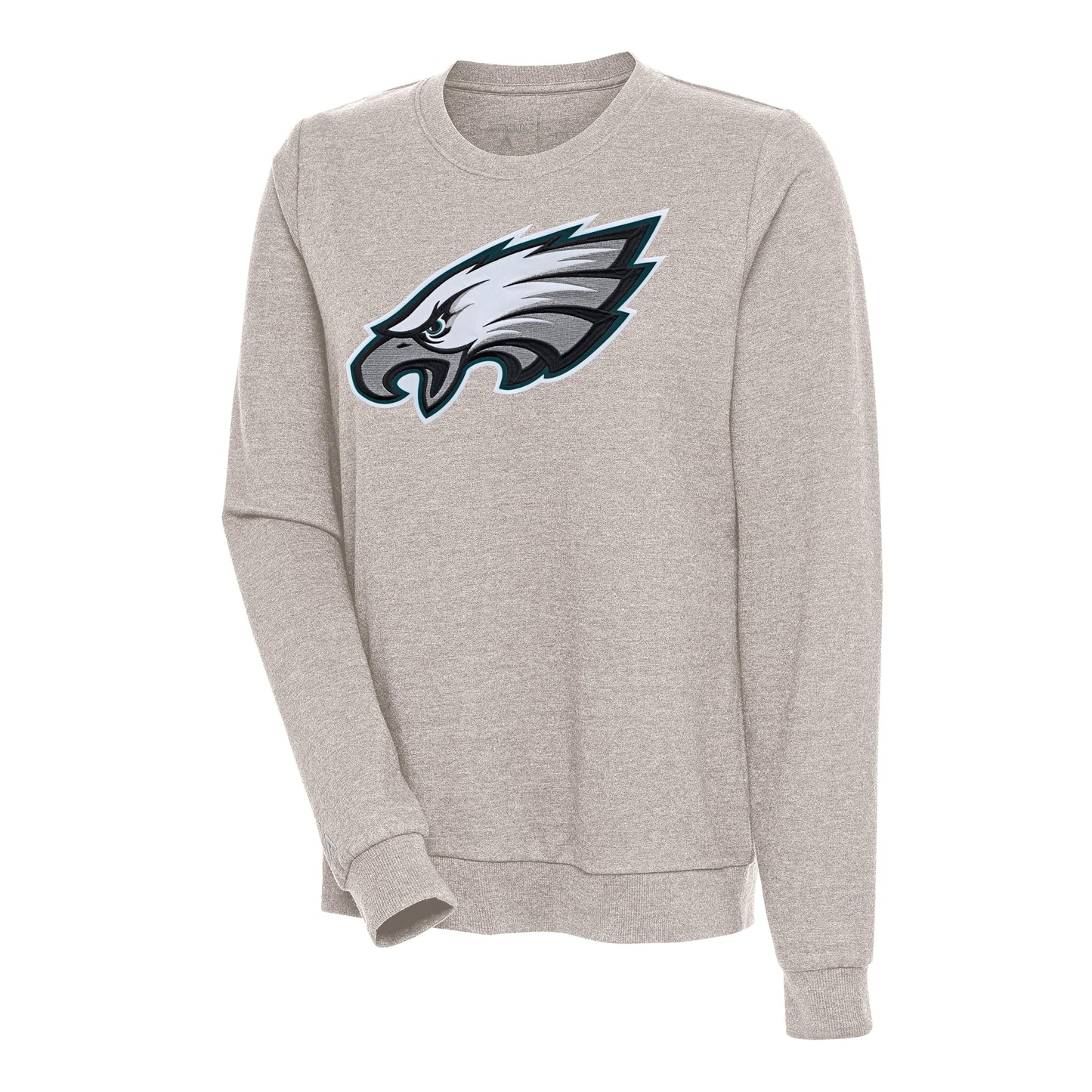 Women's Antigua Oatmeal Philadelphia Eagles Action Sweatshirt