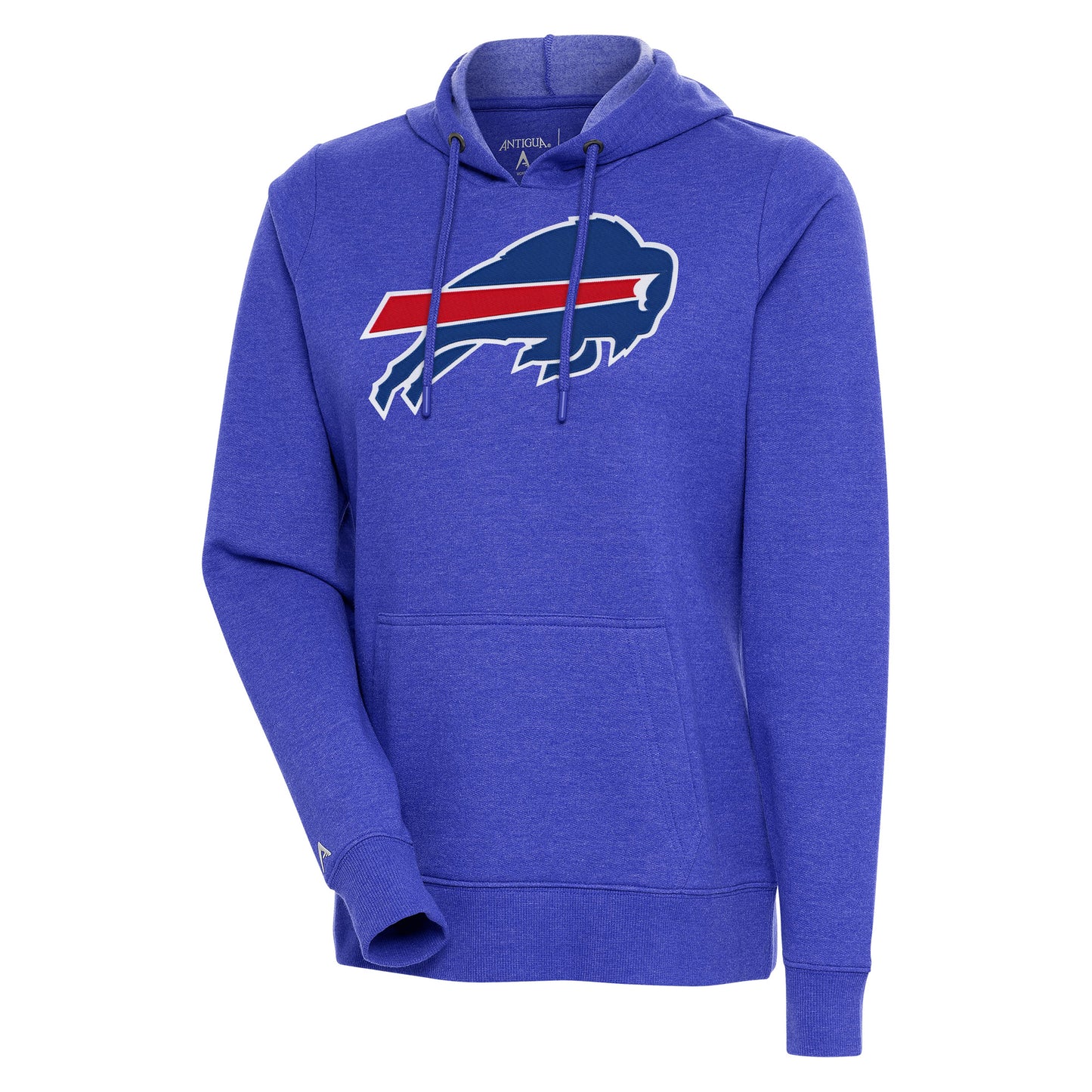 Women's Antigua Heather Royal Buffalo Bills Action Pullover Hoodie