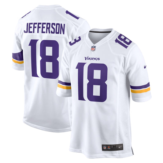 Men's Nike Justin Jefferson White Minnesota Vikings Game Player Jersey