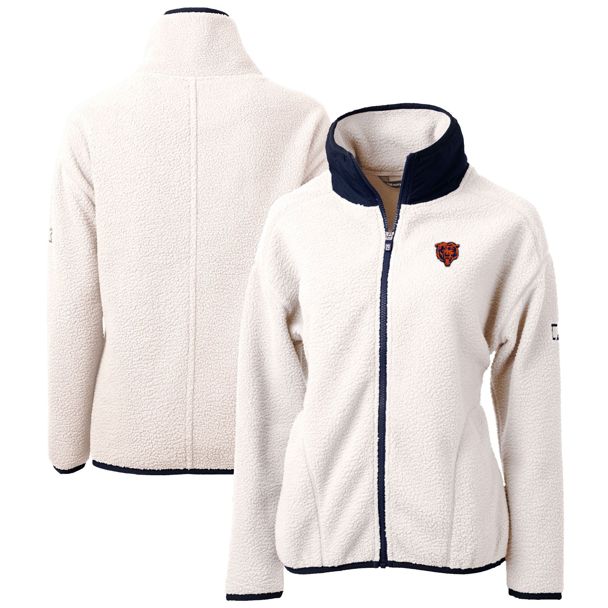 5129685 Women's Cutter & Buck White Chicago Bears Throwback Logo Cascade Eco S ...