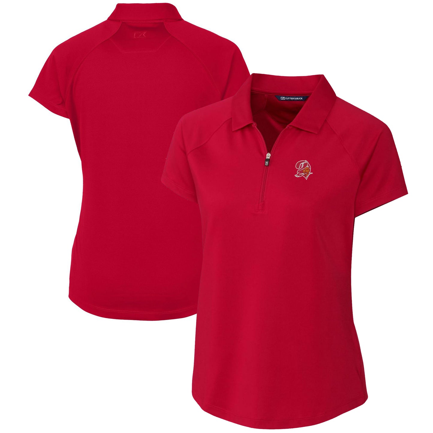 Women's Cutter & Buck Red Tampa Bay Buccaneers Throwback Logo Forge Stretch Polo