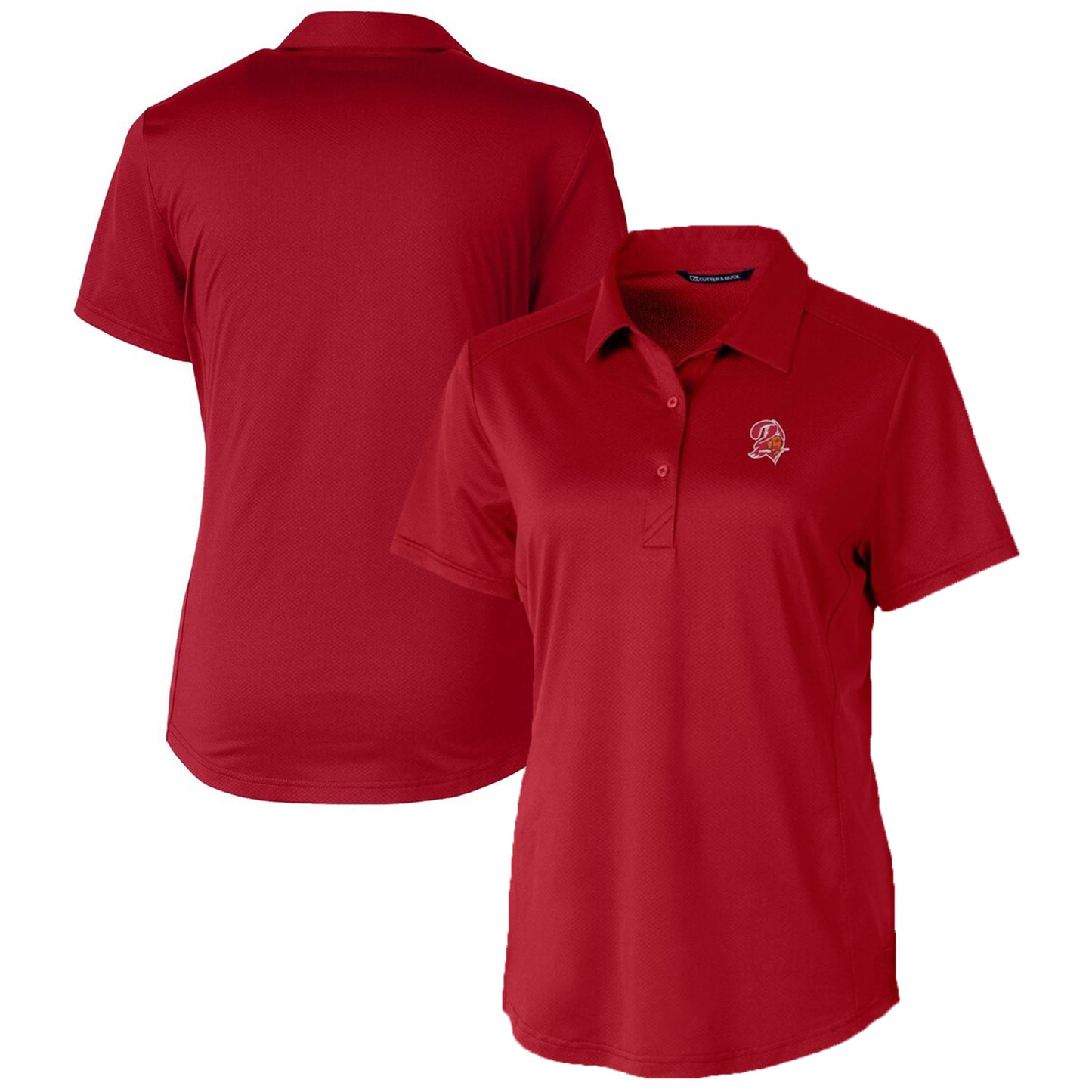 Women's Cutter & Buck Red Tampa Bay Buccaneers Throwback Logo Prospect Textured Stretch Polo