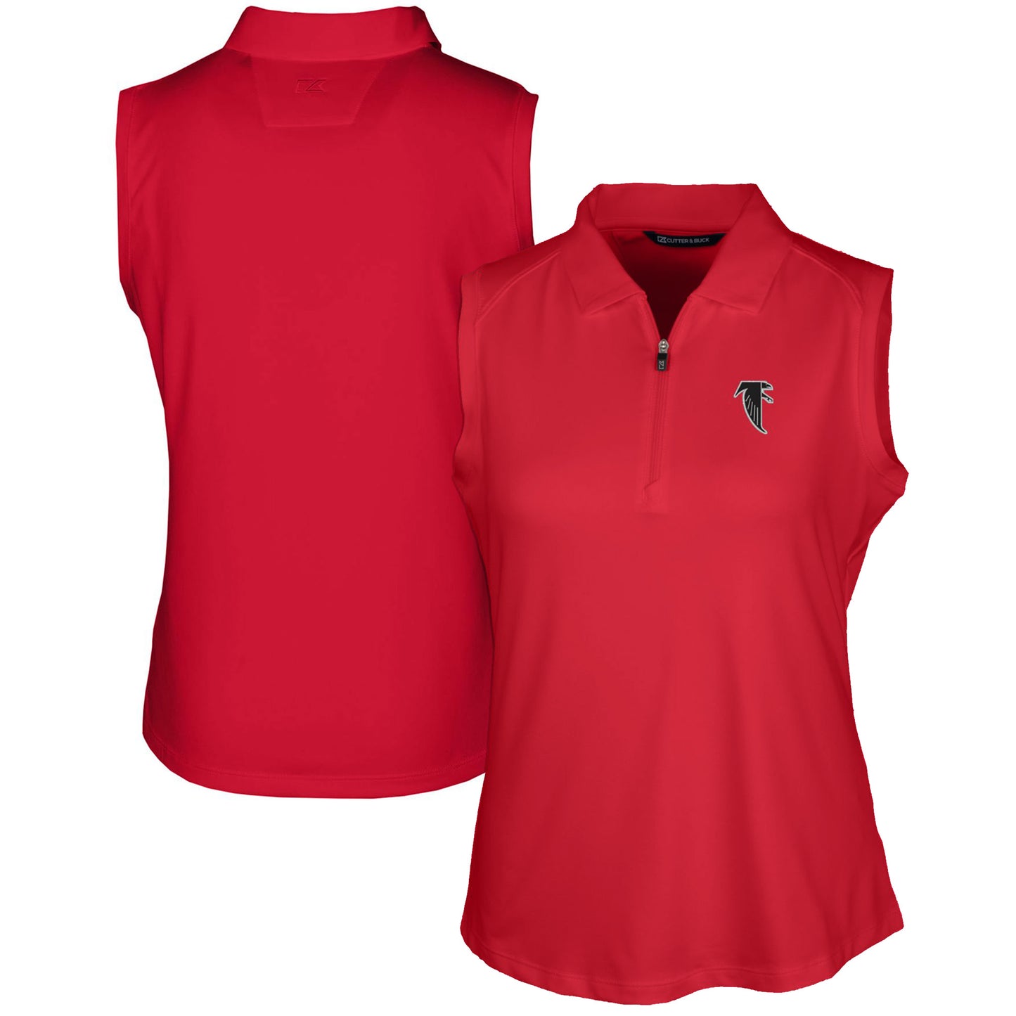 Women's Cutter & Buck Red Atlanta Falcons Throwback Logo Forge Stretch Sleeveless Polo