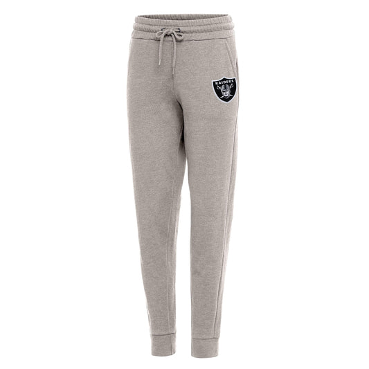 Women's Antigua Oatmeal Las Vegas Raiders Action Jogger Pants