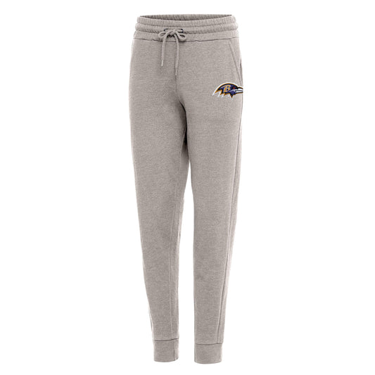 Women's Antigua Oatmeal Baltimore Ravens Action Jogger Pants