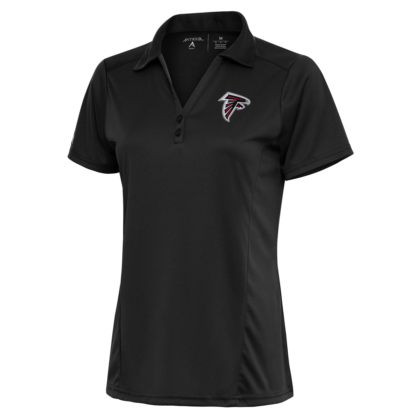 Women's Antigua Charcoal Atlanta Falcons Team Logo Tribute Polo